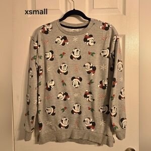 Ladies Mickey Mouse Holiday Crewneck Sweatshirt